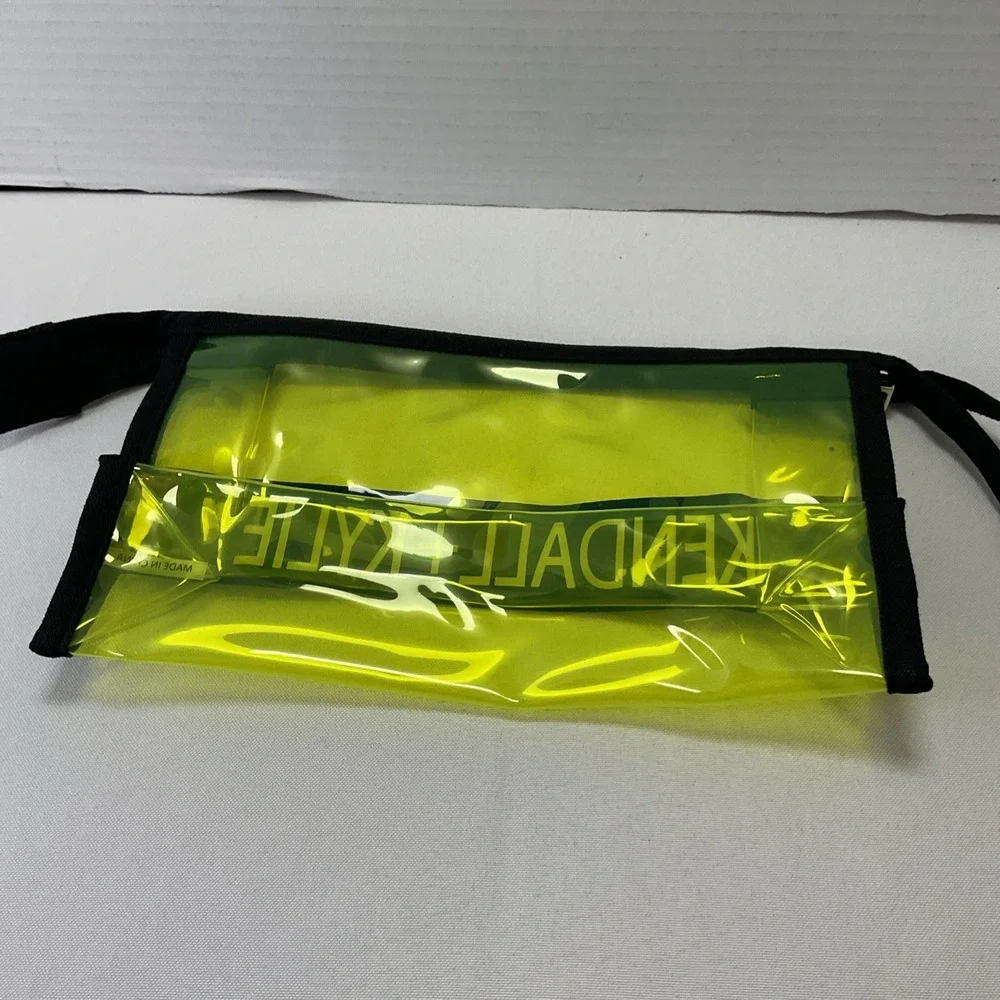 Kendall‎ + Kylie Clear Cosmetic Bag Makeup Bag Yellow + Black NEW